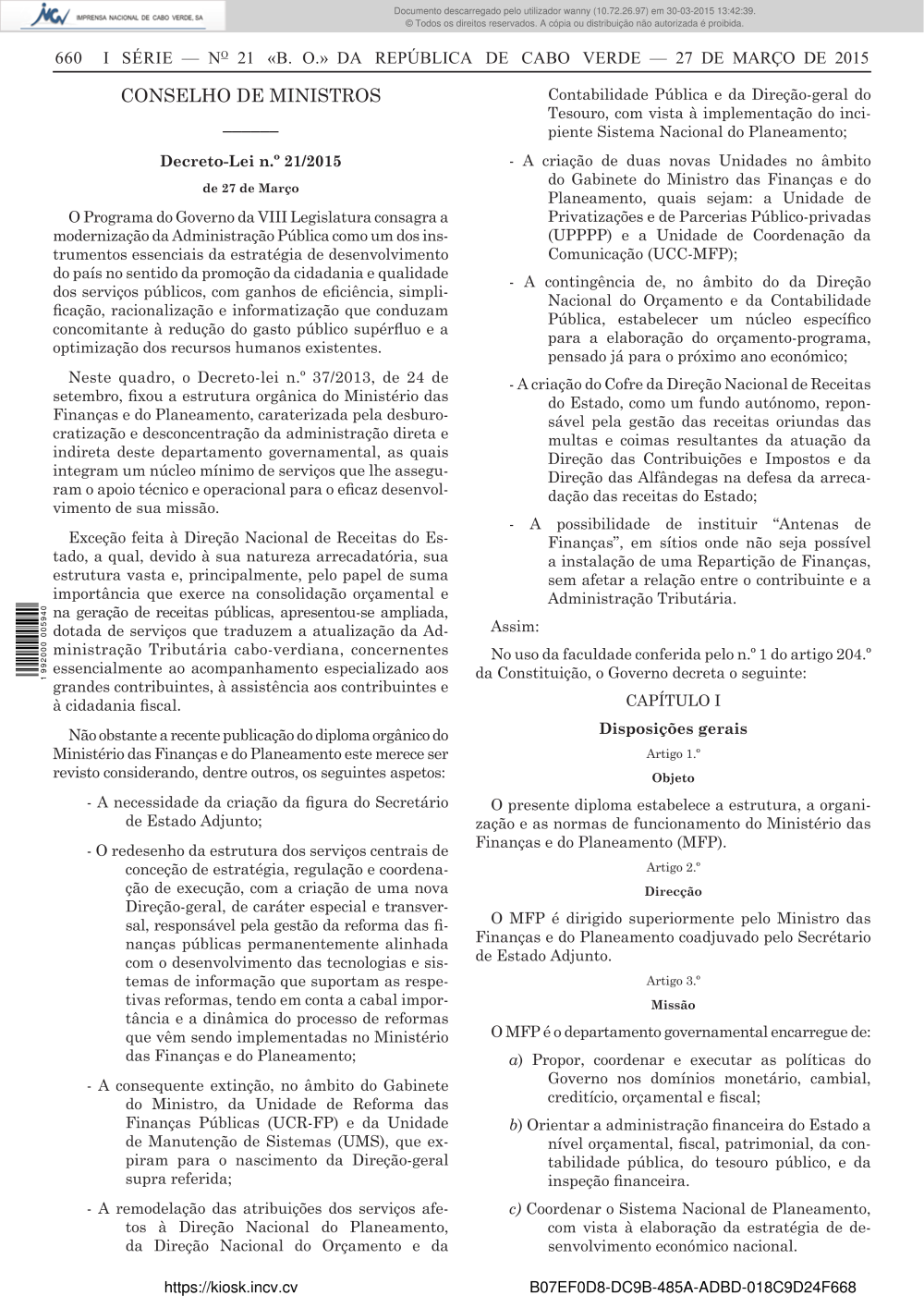 Legislação - Direção Nacional das Receitas de Estado - Ministério